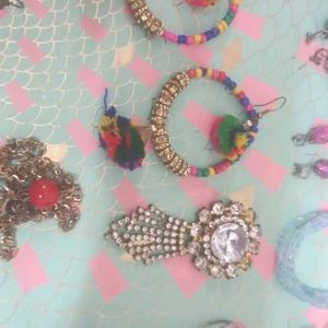 Combo Of Earrings & Many More Jewelry Items