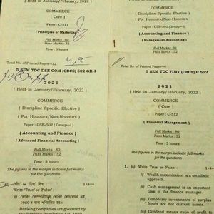 BCom 5th Semester CBCS 2021 Question Paper