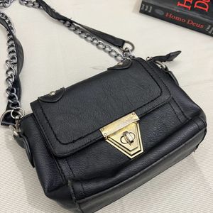 Black Mini Bag With Buckle