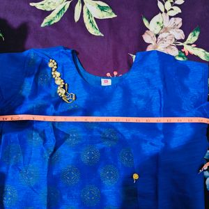 Party Wear Blue Kurta