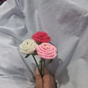 Crochet Roses Set Of 3
