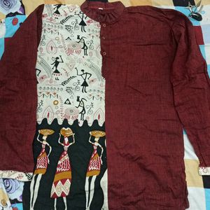 Short Printed Kurta from Shantiniketan