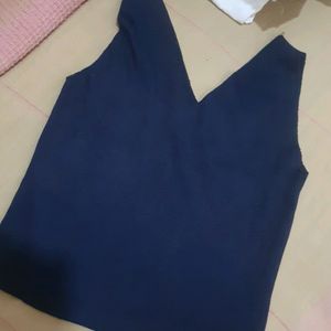 Sleeveless Top V Neckline