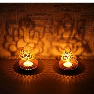 Laxmi Ganesha Shadow Light Holder With Diwas