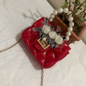 Chain & Pearls Cute Purse