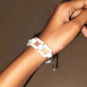 White Bead Bracelet