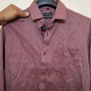 Westside red textured shirt