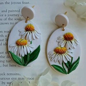 Clay Flower Earring No 5