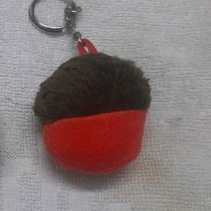 Cute Red Keychain Face Toy