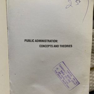 Public Administration: Concepts & Theories : By S P Naidu