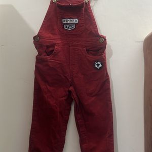 Baby Boy Dungaree Red Color 2-3 Years