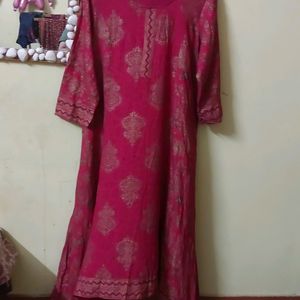 Red Side Flared kurti