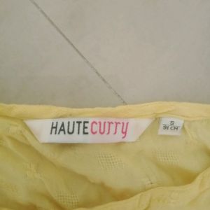 Hautecurry Brand Kurta With Embroidery On Neck