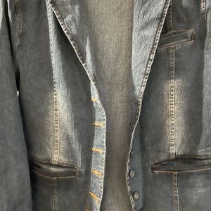 Denim Jacket Blazer Style In Excellent Condition