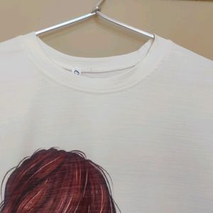 White Printed Tee Shirt - Women