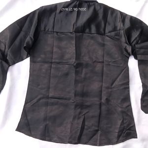 Black Satin Shirt 🖤🔥