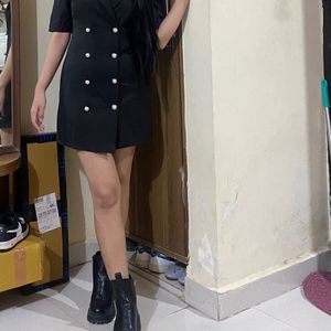 Black Buttoned Dress