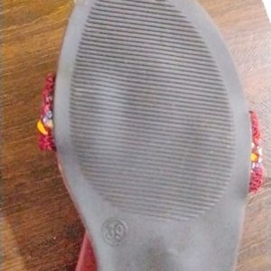 Maroon Designer Slippers. New And Tag Missing