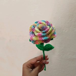 Prize Drop 🚨💥Unique Multicolored Crochet Rose 🌹