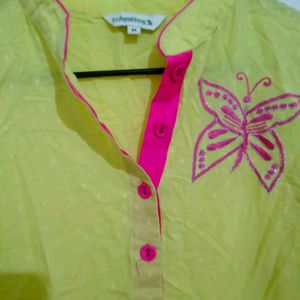 Tulsattva M Size New Yellow💛Kurti Only