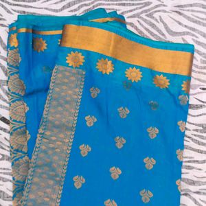 blue colour saree