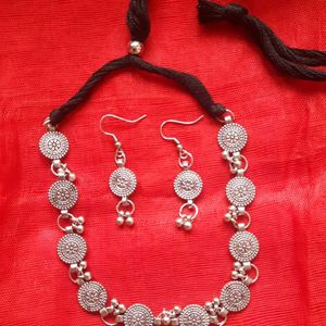 New Oxidised Silver Necklace Set