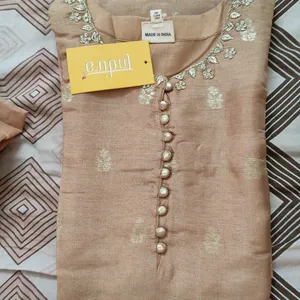 Brown Kurti+Pant+Dupatta