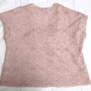 Pink Crop Top With Tie Knote