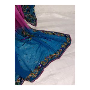 Ready-made Royal Embroidery OmbreSaree