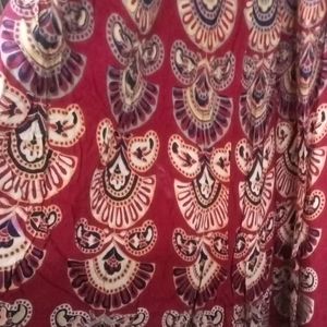 Red Colour Printed Kurti