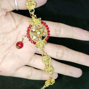 ♥️ Red & 🟡 Golden  Bridal Jewellery Set