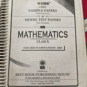 Mathematics Sample Papers 10th Boards Examination