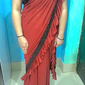 Ready To Wear Saree With Blouse And Petticoat