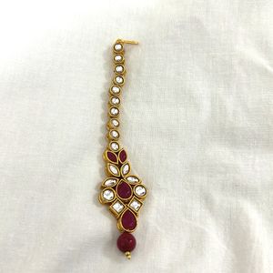 Kundan Jewellery Set (maroon)