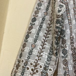 Pakistani Cotton Chickenkari Handwork Kurta