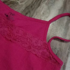 Pink Laced Camisole