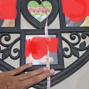 Photo Frame /Heart Shape/ Black /Plastic/Couple