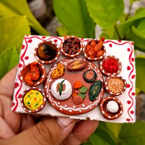 Miniature Bengali Thali FRIDGE MAGNET