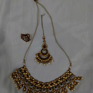 Bridal Necklace With Chutti And Ring