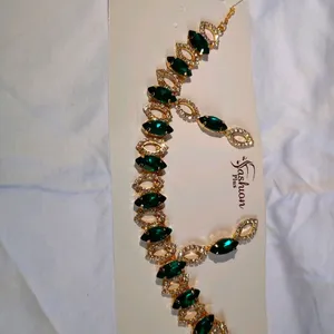 Green Golden Jewelry Set