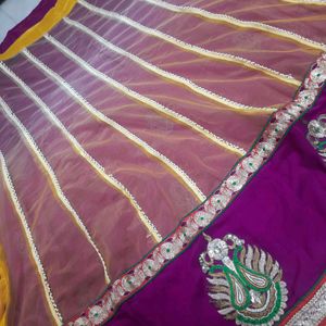 Beautiful Lenhga Style Saree With Blouse 🤩