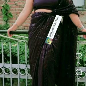 Purple ReadyWear Saree