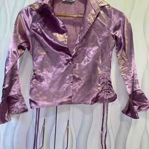 Lavender Satin Shrug