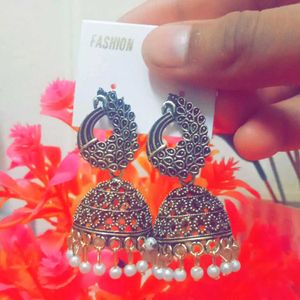 Antique Oxidized Jhumka For Girls...