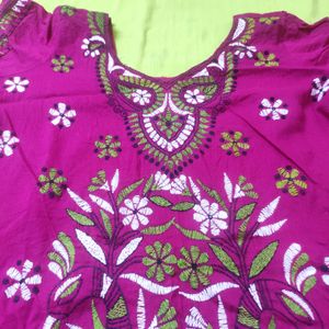 Katha Work Handcrafted Kurti