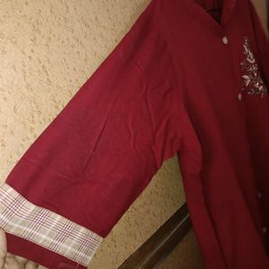 Beautiful Marron Straight Kurta Set