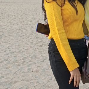 Yellow Sweater Top