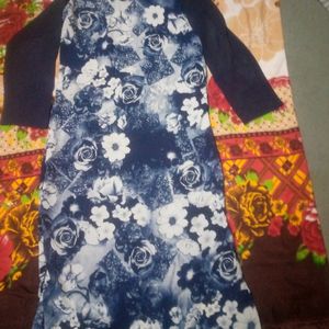 Long Floral Print Kurti