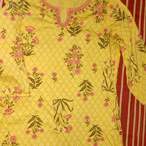 Avasa Yellow Kurtha