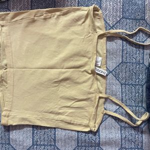 H&M Yellow Crop Basic Top